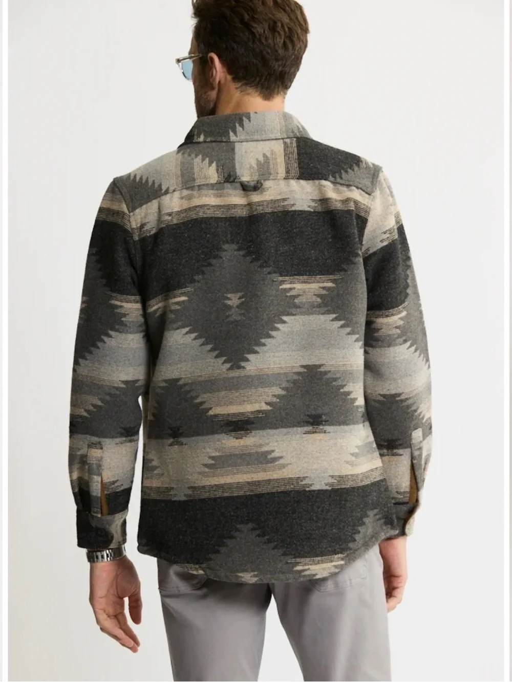 Jachs New York Men's Patterned Button-Up Shacket